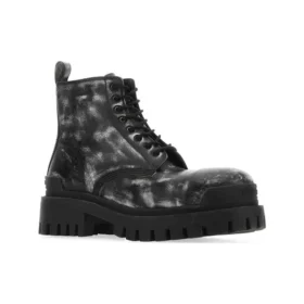 Bottes Strike « Cuir noir délavé » 589338WBEF19010