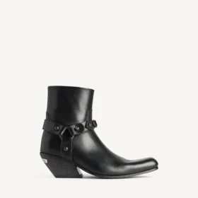 Bottines Memphis pour femme avec harnais, en noir