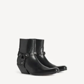 Bottines Memphis pour femme avec harnais, en noir