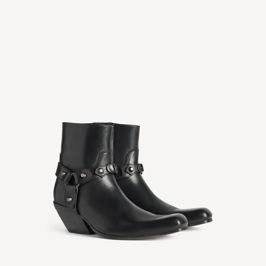 Bottines Memphis pour femme avec harnais, en noir Bottines Memphis pour femme avec harnais, en noir