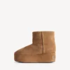 Bottines à plateforme Alaska pour femme, marron/blanc Bottines à plateforme Alaska pour femme, marron/blanc
