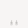 Boucles d&rsquo;oreilles B chain XS en argent