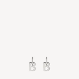 Boucles d&rsquo;oreilles B chain XS en argent