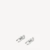 Boucles d&rsquo;oreilles B chain XS en argent