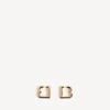 Boucles d’oreilles B pour femme en or brillant