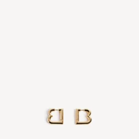 Boucles d’oreilles B pour femme en or brillant Boucles d’oreilles B pour femme en or brillant