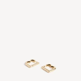 Boucles d’oreilles B pour femme en or brillant Boucles d’oreilles B pour femme en or brillant