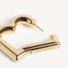 Boucles d’oreilles B pour femme en or brillant
