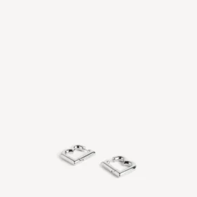Boucles d’oreilles B XS pour femme, argent brillant Boucles d’oreilles B XS pour femme, argent brillant