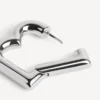 Boucles d’oreilles B XS pour femme, argent brillant Boucles d’oreilles B XS pour femme, argent brillant