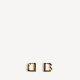 Boucles d’oreilles b xs pour femme en or brillant Boucles d’oreilles b xs pour femme en or brillant