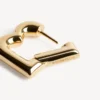 Boucles d’oreilles b xs pour femme en or brillant Boucles d’oreilles b xs pour femme en or brillant