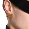 Boucles d’oreilles Bb 2.0 Texturées XS « Gold » 782982TZ99G0705