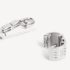 Boucles d’oreilles à clipser DIY pour homme, couleur argent