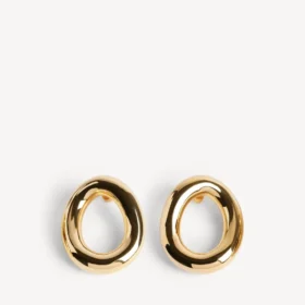 Boucles d’oreilles Eisa Ellipse pour femme, dorées brillantes Boucles d’oreilles Eisa Ellipse pour femme, dorées brillantes