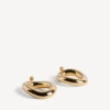 Boucles d’oreilles Eisa Ellipse pour femme, dorées brillantes