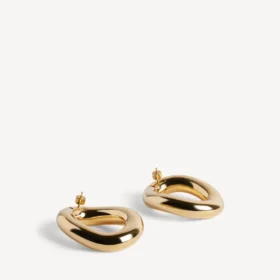 Boucles d’oreilles Eisa Ellipse pour femme, dorées brillantes Boucles d’oreilles Eisa Ellipse pour femme, dorées brillantes
