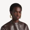 Boucles d’oreilles Eisa Ellipse pour femme, dorées brillantes