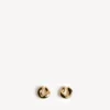 Boucles d’oreilles Eisa XS pour femme, dorées brillantes