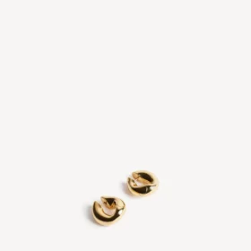 Boucles d’oreilles Eisa XS pour femme, dorées brillantes