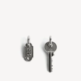Boucles d’oreilles Neverlost pour homme en argent vieilli