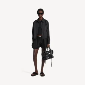 Boxer femme coupe trapèze noir