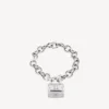 Bracelet cadenas en si bémol, argent/argent vieilli Bracelet cadenas en si bémol, argent/argent vieilli