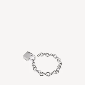 Bracelet cadenas en si bémol, argent/argent vieilli