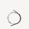 Bracelet/collier ras-du-cou Malibu à perles, noir/blanc/argent brillant Bracelet/collier ras-du-cou Malibu à perles, noir/blanc/argent brillant