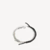 Bracelet/collier ras-du-cou Malibu à perles, noir/blanc/argent brillant Bracelet/collier ras-du-cou Malibu à perles, noir/blanc/argent brillant