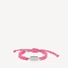 Bracelet en dentelle Saint-Germain rose/noir/blanc/argent brillant
