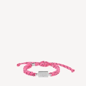 Bracelet en dentelle Saint-Germain rose/noir/blanc/argent brillant
