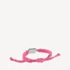 Bracelet en dentelle Saint-Germain rose/noir/blanc/argent brillant