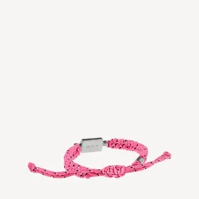 Bracelet en dentelle Saint-Germain rose/noir/blanc/argent brillant