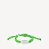 Bracelet en dentelle Saint-Germain vert fluo/noir/argent brillant Bracelet en dentelle Saint-Germain vert fluo/noir/argent brillant