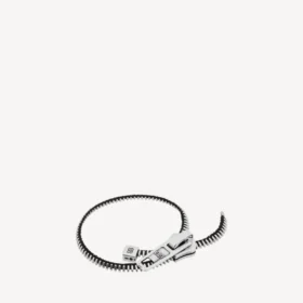 Bracelet à fermeture éclair à faire soi-même, disponible en argent brillant/argent vieilli/noir