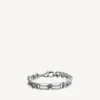 Bracelet gourmette avec icône BB Icon en argent vieilli