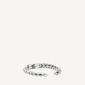 Bracelet gourmette avec icône BB Icon en argent vieilli