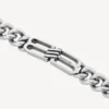 Bracelet gourmette avec icône BB Icon en argent vieilli