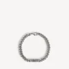 Bracelet gourmette fin « BB Icon » pour homme, couleur argent vieilli