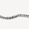 Bracelet gourmette fin « BB Icon » pour homme, couleur argent vieilli