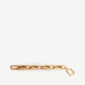 Bracelet à maillons « B » pour femme en or brillant