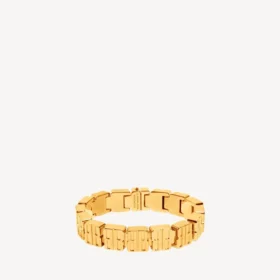 Bracelet nano à mini-maillons pour femme, doré brillant