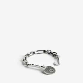 Bracelet Neverlost pour homme en argent vieilli