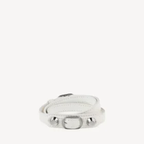Bracelet triple City pour femme, blanc optique/argent brillant