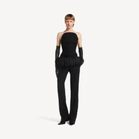 Bustier ajusté pour femme, noir