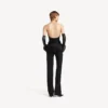 Bustier ajusté pour femme, noir