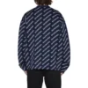 Cardigan en maille à logo intégral « Blue White » 736248T32338502