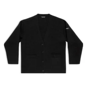 Cardigan FW23 « Tricot en laine double face noir » 771671T16751000