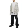 Cardigan à logo intégral « Chalky White Black » 736248T32339054